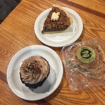 Quack's 43rd Street Bakery - Pecan pie, Nutella cupcake & apple pie in a to go container. - Bakeries Near Me - Austin, Texas