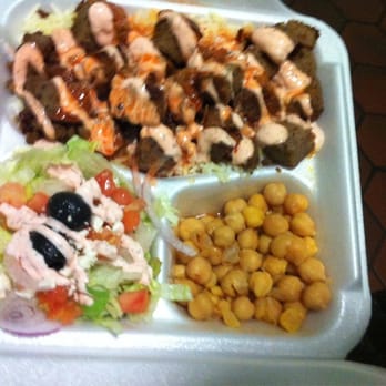 Zesty Kabob - Lamb platter w/chickpeas, wild salad, spicy. - Food Trucks Near Me