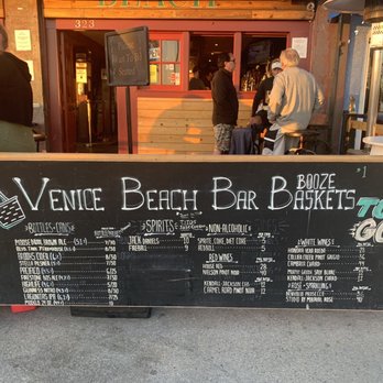 Venice Beach Bar & Kitchen - Menu from the exterior of the restaurant - Dive Bars Near Me - Venice, California Venice Beach Bar & Kitchen - Menu from the exterior of the restaurant - Dive Bars Near Me - Venice, California