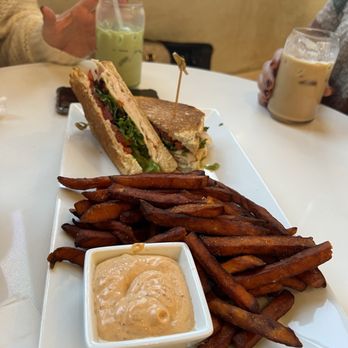 Walnut Hill Coffee - Turkey panini and sweet potato fries - Coffee & Tea Near Me - Winchester, Tennessee
