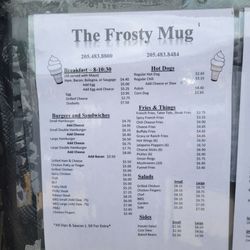 The Frosty Mug - Menu