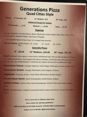 Menu photo 3 Generations Pizza Acworth, GA