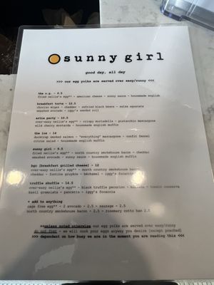 Menu photo 4 Sunny Girl Boston, MA