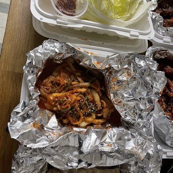 Rainpia - J23. Pork Belly Wrap with Kimchi - Korean Near Me - Ellicott City, Maryland Rainpia - J23. Pork Belly Wrap with Kimchi - Korean Near Me - Ellicott City, Maryland