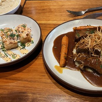 Miriam - Salmon cake special and short rib entree - Mediterranean Near Me - New York, New York Miriam - Salmon cake special and short rib entree - Mediterranean Near Me - New York, New York