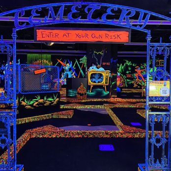 Monster Mini Golf - Entrance to putt putt area - Mini Golf Near Me - Charlotte, North Carolina