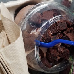 2 scoop sundae with hot fudge and brownies 2 scoop sundae with hot fudge and brownies