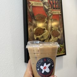 FLOR & SEED - ICED 12OZ DULCE DE LECHE LATTE! So good!