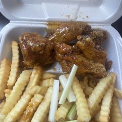 Teriyaki Express - 6 Wing with Fries(mild with lemon pepper sprinkle