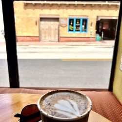 The Collected Works Bookstore & Coffeeshop - Mocha latte while relaxing