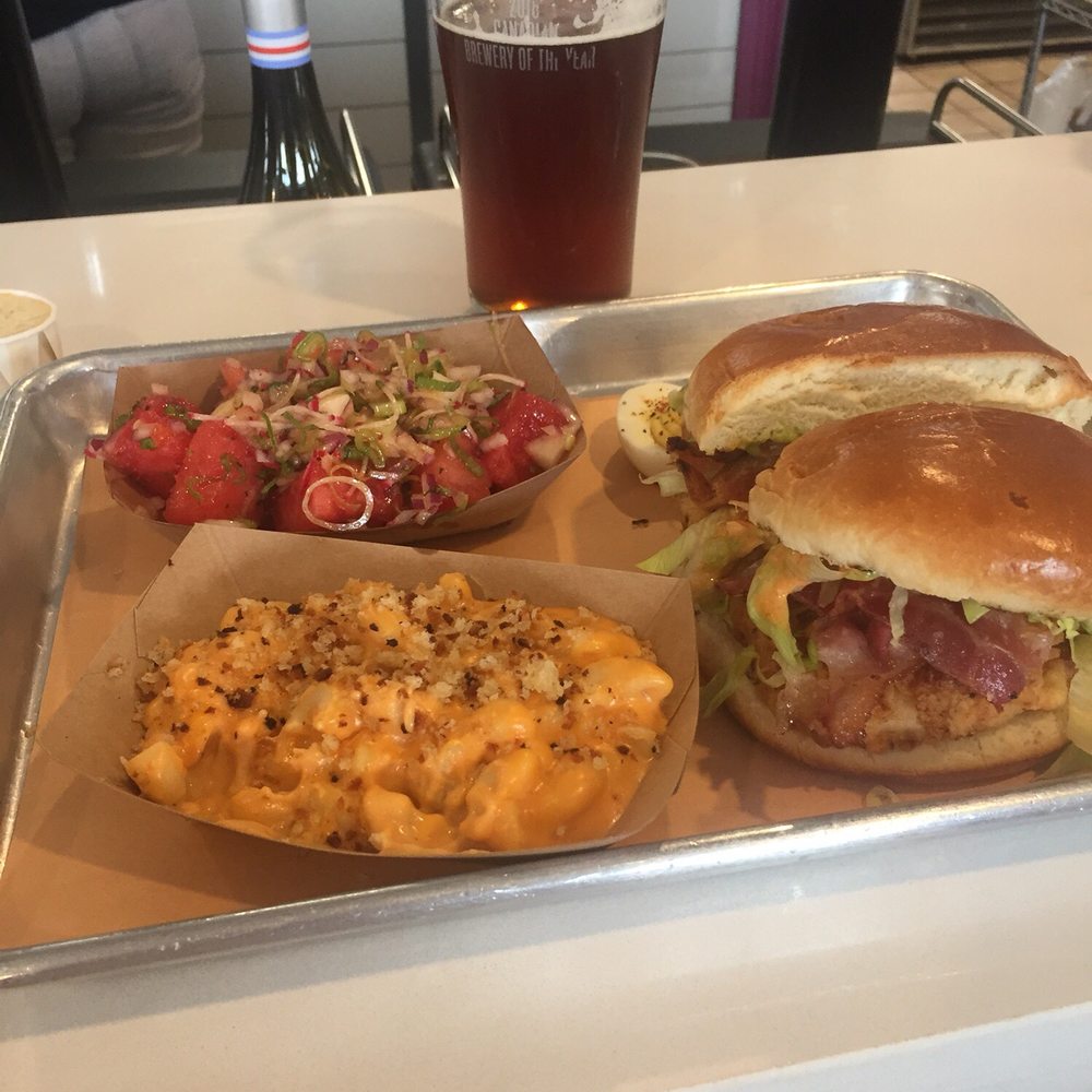 Butchies - The best chicken sandwich with bacon and a chilli mayo plus Mac and cheese devilled eggs and watermelon salad!!! - Salad Near Me - Whitby, Ontario Butchies - The best chicken sandwich with bacon and a chilli mayo plus Mac and cheese devilled eggs and watermelon salad!!! - Salad Near Me - Whitby, Ontario