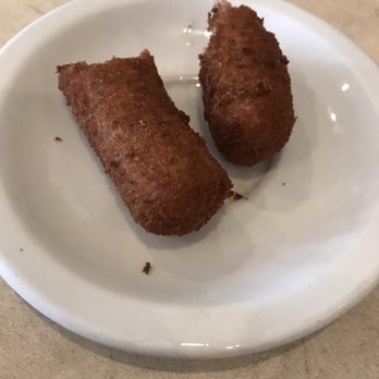Don Carlin - Ham croquettes. They looked too good. We couldn't wait to take a bite. - Cuban Near Me - Sunrise, Florida Don Carlin - Ham croquettes. They looked too good. We couldn't wait to take a bite. - Cuban Near Me - Sunrise, Florida