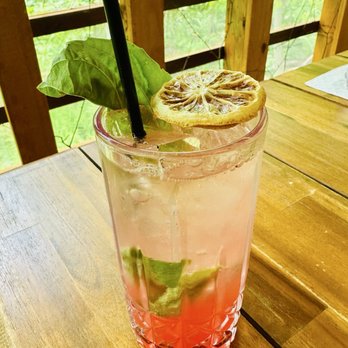 Tree Tops Restaurant - Basil-strawberry cocktail - New American Near Me - Acme, Pennsylvania Tree Tops Restaurant - Basil-strawberry cocktail - New American Near Me - Acme, Pennsylvania