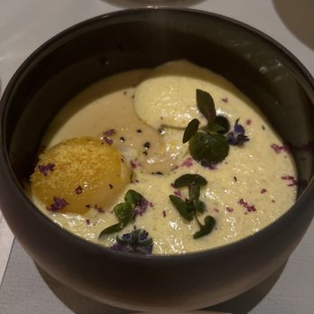 Rainbird - Cauliflower custard... very tasty with perfect texture. - New American Near Me - Merced, California