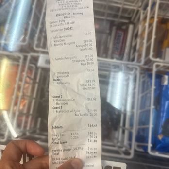 Senoritas Dearborn - Receipt - Mexican Near Me - Chicago, Illinois Senoritas Dearborn - Receipt - Mexican Near Me - Chicago, Illinois