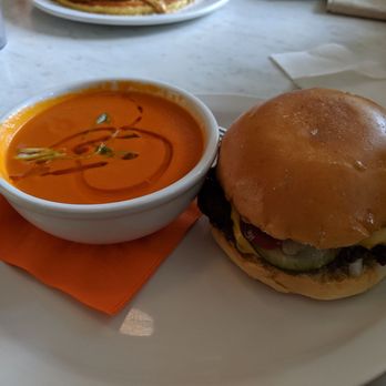 Fable Diner - Main Street burger with tomato soup - Diners Near Me - Vancouver, British Columbia