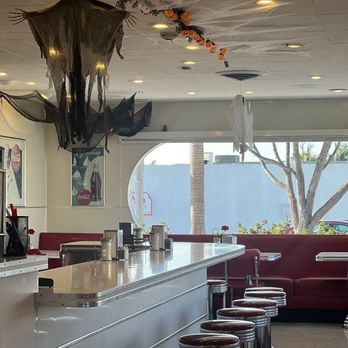 Ruby's Diner - Some Halloween decorations - Burgers Near Me - Newport Beach, California