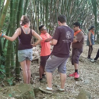 Kipu Ranch Adventures - Our group and tour guide in orange. - Tours Near Me - Lihue, Hawaii Kipu Ranch Adventures - Our group and tour guide in orange. - Tours Near Me - Lihue, Hawaii