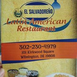 El Salvadoreno - Menu