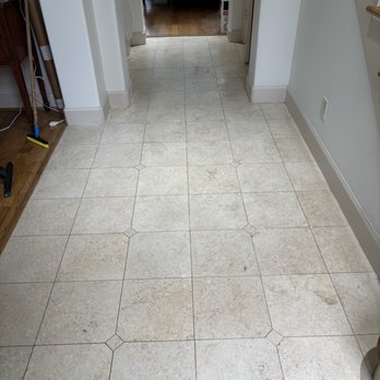 JAZ Grout Restorer's - Entry way before - Tiling Near Me - Splendora, Texas