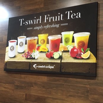 T-Swirl Crêpe - Wall poster of fruit teas - Creperies Near Me - Frisco, Texas