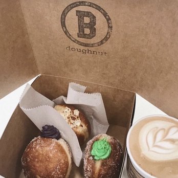 B. Doughnut - La Plata - Ube, pandan and gingerbread malasadas with latte - Donuts Near Me - La Plata, Maryland B. Doughnut - La Plata - Ube, pandan and gingerbread malasadas with latte - Donuts Near Me - La Plata, Maryland