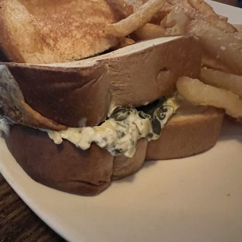 Goldfinch Tap + Eatery - Artichoke spin dip grilled cheese - Cocktail Bars Near Me - Marion, Iowa