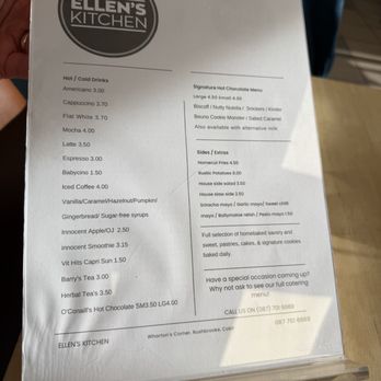 Ellens Kitchen - Lunch menu - Patisserie/Cake Shop Near Me - Cobh, Colorado