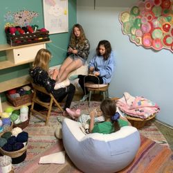 In The Round - Week 1 - Small group: knitting summer camp session