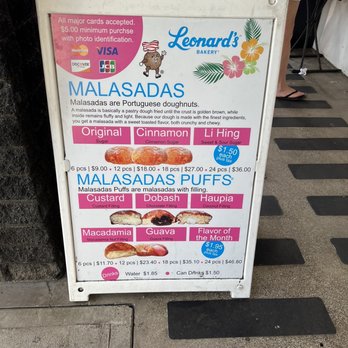 Leonard's Bakery - Menu - Bakeries Near Me - Honolulu, Hawaii Leonard's Bakery - Menu - Bakeries Near Me - Honolulu, Hawaii