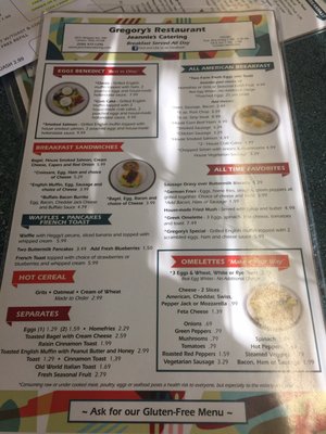 Menu photo 4 Gregory's Family Restaurant Canton, OH