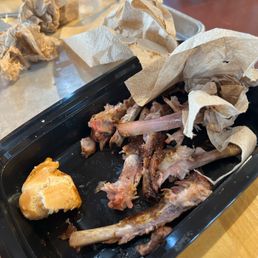 I could even eat the meat out of the bones because of how tough it was I could even eat the meat out of the bones because of how tough it was