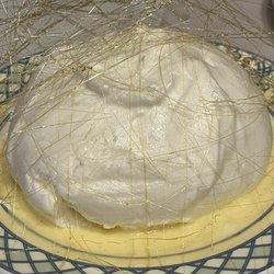 Bistrot du Bœuf Rouge - Floating island! A puff of meringue floating on egg nog with spun sugar. Outstanding!