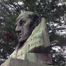 Padre Junipero Serra Redwood Bust - Detail of Junipero Serra redwood bust.