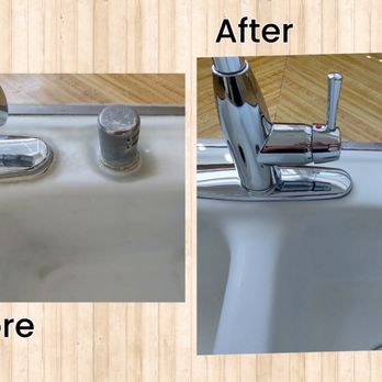La Shine - Kitchen sink, like night and day! - Office Cleaning Near Me