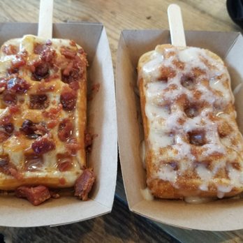 Holy City Waffles - Maple bourbon bacon and cinnamon roll waffles - Food Trucks Near Me Holy City Waffles - Maple bourbon bacon and cinnamon roll waffles - Food Trucks Near Me