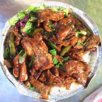 Steak Freak - Basil Steak w rice & salad $9 (yum!) portion gd for 2 ppl - Food Trucks Near Me - New York, New York Steak Freak - Basil Steak w rice & salad $9 (yum!) portion gd for 2 ppl - Food Trucks Near Me - New York, New York
