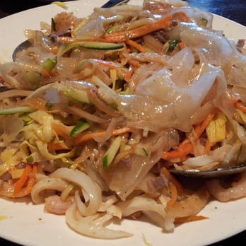 Chef Ping - summer salad- wasabi sauce mixed with clear soy noodles, shrimp, beef, squid, and veggies- very authentic! - Chinese Near Me - Rolling Meadows, Illinois