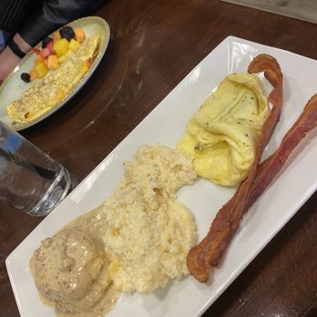 The Flipside Cafe - This is The Filpside Breakfast and Smoked Bacon and Cheddar Omelet - Breakfast & Brunch Near Me - Fort Mill, South Carolina