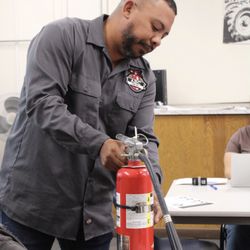 ABC Fire - Our technician, Chris, during a fire educational training with CalTrans.