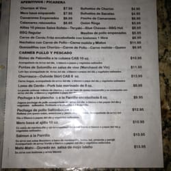 Enduro Sport Bar - Menu