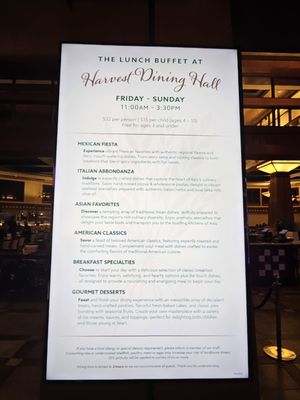 Menu photo 1 Harvest Dining Hall Brooks, CA