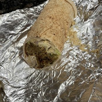 Asteria Restaurant - Falafel Wrap cut in half. - Mediterranean Near Me - Glendale, California