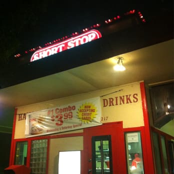 Short Stop - the front of a restaurant at night - Burgers Near Me - Austin, Texas Short Stop - the front of a restaurant at night - Burgers Near Me - Austin, Texas