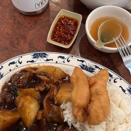 Beef brisket radish over white rice