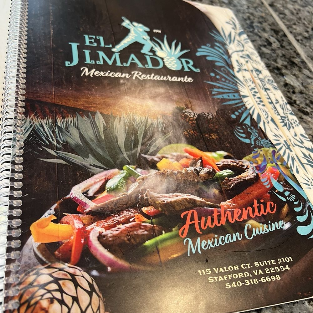 El Jimador - Front of colorful El Jimador menu - Mexican Near Me - Stafford, Virginia El Jimador - Front of colorful El Jimador menu - Mexican Near Me - Stafford, Virginia