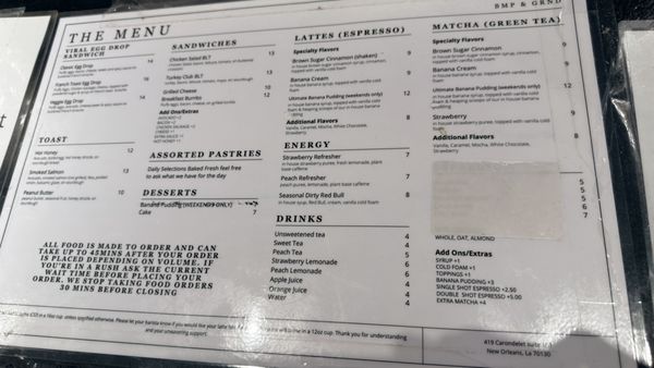 Menu photo 1 Bmp & Grnd New Orleans, LA