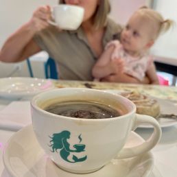 Americano and cinnamon roll