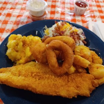 Prissy Polly's Bar-B-Que - Catfish and shrimp combo - Barbeque Near Me - Kernersville, North Carolina