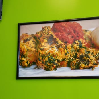 Toyin - Restaurant decor, the food in this pic looks exactly like what you will be served. Impressed! - African Near Me - Marietta, Georgia